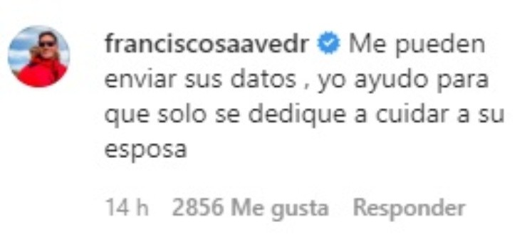 Pancho Saavedra comentario Insta