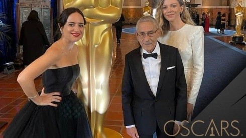 El Agente Topo en los Oscar 2021: Sergio Chamy, Maite Alberdi y Marcela Santibañez en la gala del evento hollywoodense.