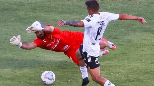 Herrera jugando ante Colo Colo
