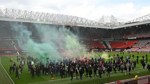 Fanáticos del United protestaron en contra de la familia dueña del club.