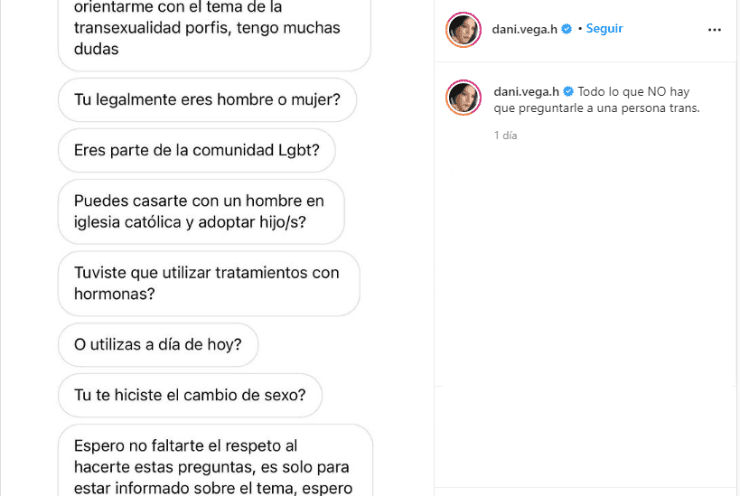 Daniela Vega en Instagram