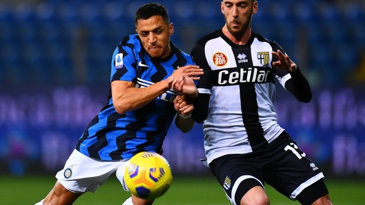 Alexis Sánchez marcó dos goles en la victoria de Inter sobre Parma y cinco en lo que va de liga italiana. Foto: Getty Images