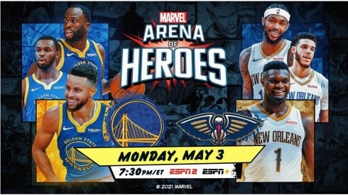 Stephen Curry junto a otros destacados jugadores, interactuaran con los héroes de Marvel más emblemáticos, en el duelo de New Orleans Pelicans vs. Golden State Warriors