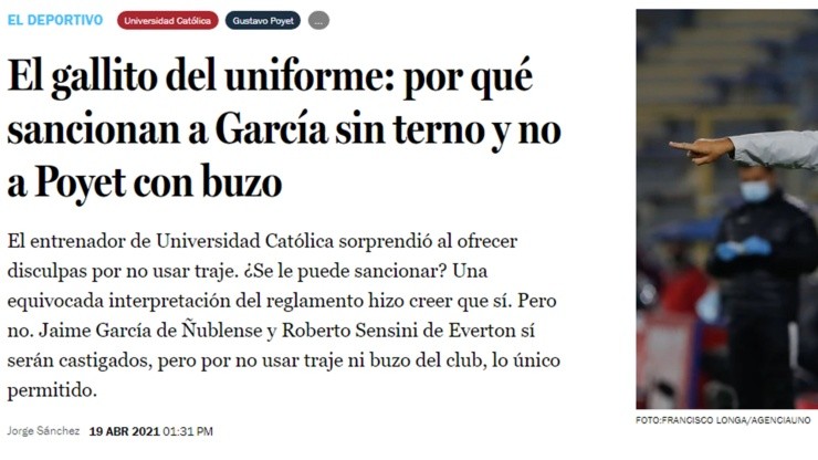 Gustavo Poyet acusó de &quot;mentira&quot; esta publicación del diario La Tercera