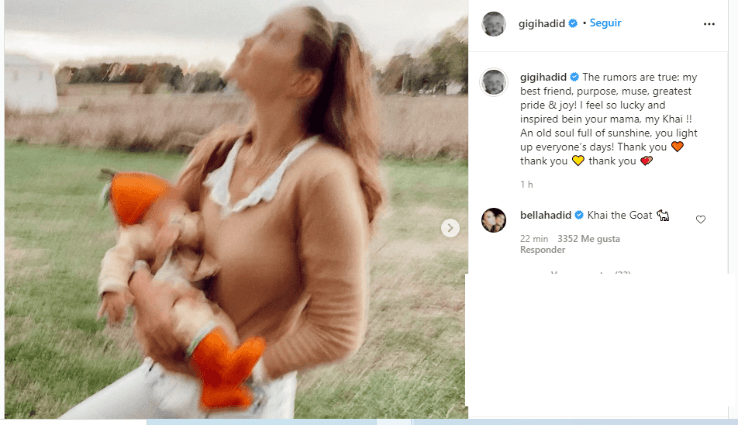 Gigi Hadid en Instagram Gigi Hadid en Instagram