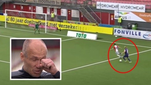 Robben se emociona tras jugar como titular en el Groningen