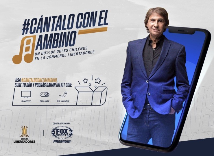 &quot;Cántalo con el Bambino&quot; es la nueva iniciativa de Fox Sports Premium para la Copa Libertadores. | Foto: Fox Sports Premium