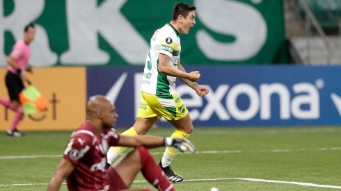 Gol de Matías Rodríguez en la victoria de Defensa y Justicia contra el campeón Palmeiras.