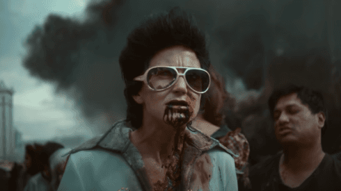 Un Elvis zombie también es parte del caos que se desata en Las Vegas para El Ejército de los Muertos, de Zack Snyder.