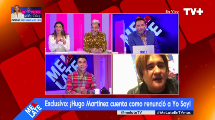 Hugo Martínez, el imitador de John Fogerty, conversando con    Me Late.