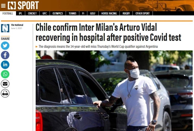 El coronavirus de Vidal llegó hasta los medios en inglés.