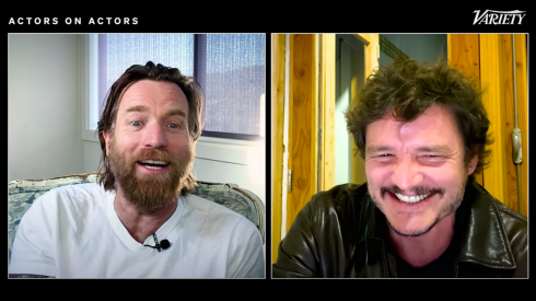 Ewan McGregor y Pedro Pascal en la conversación remota sobre Star Wars.