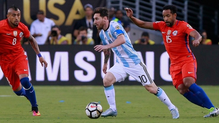 Chile le ganó dos finales de Copa América a la Argentina de Lionel Messi. Foto: Agencia Uno