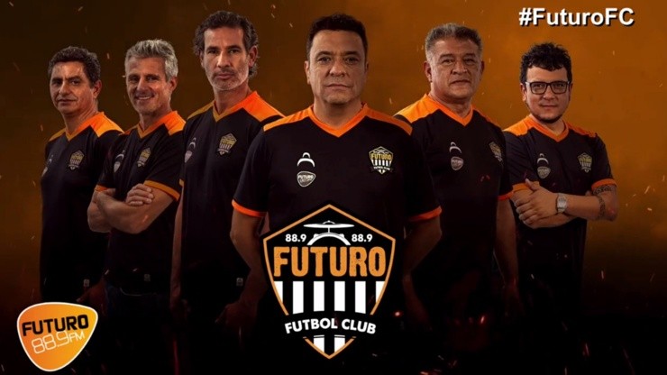 Futuro Fútbol Club, con Dante Poli, Claudio Palma, Claudio Borghi y Waldemar Méndez