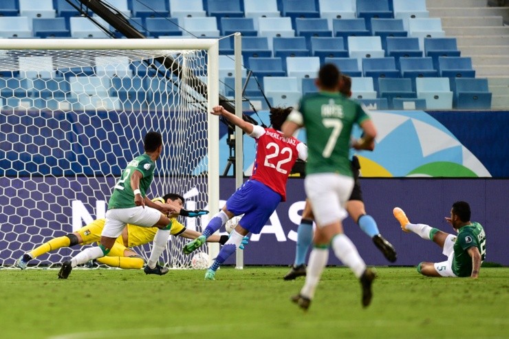 El gol de Ben Brereton, su primer tanto como seleccionado absoluto con Chile. | Foto: Getty Images