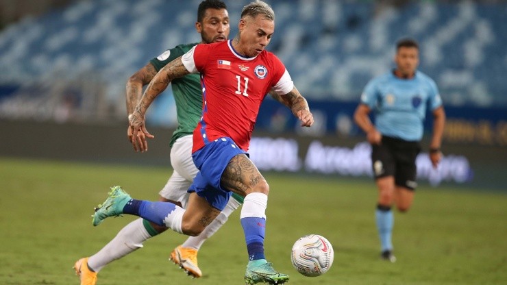 Eduardo Vargas, delantero de la selección chilena en la Copa América Brasil 2021