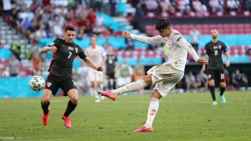 Álvaro Morata anotó un auténtico golazo en la prórroga.