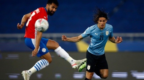 Cavani anotó el gol de la victoria de Uruguay ante Paraguay