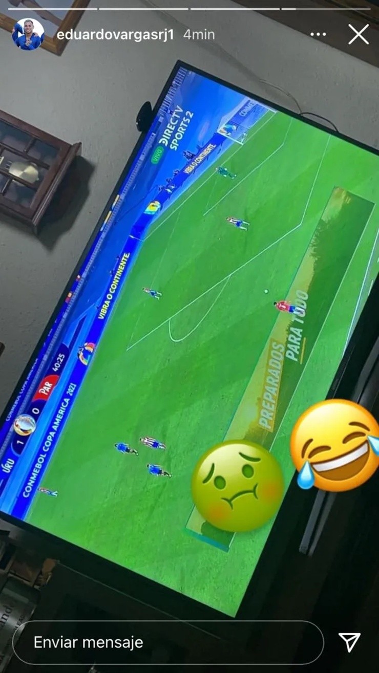 Eduardo Vargas, delantero de la selección chilena en la Copa América 2021