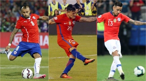 Arturo Vidal, Charles Aránguiz y Erick Pulgar son especialistas en penales en sus clubes y en la selección chilena