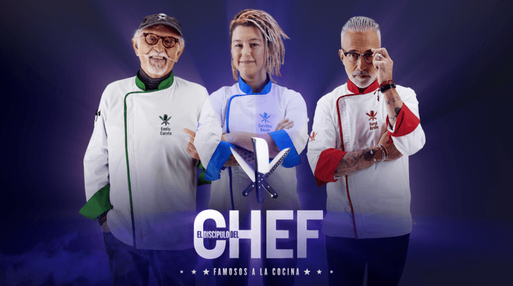 Ennio Carota, Carolina Bazán y Sergi Arola, los cocineros de El Discípulo del Chef.