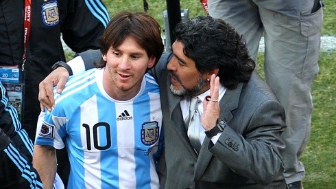 Messi fue dirigido por Diego Maradona en la selección argentina