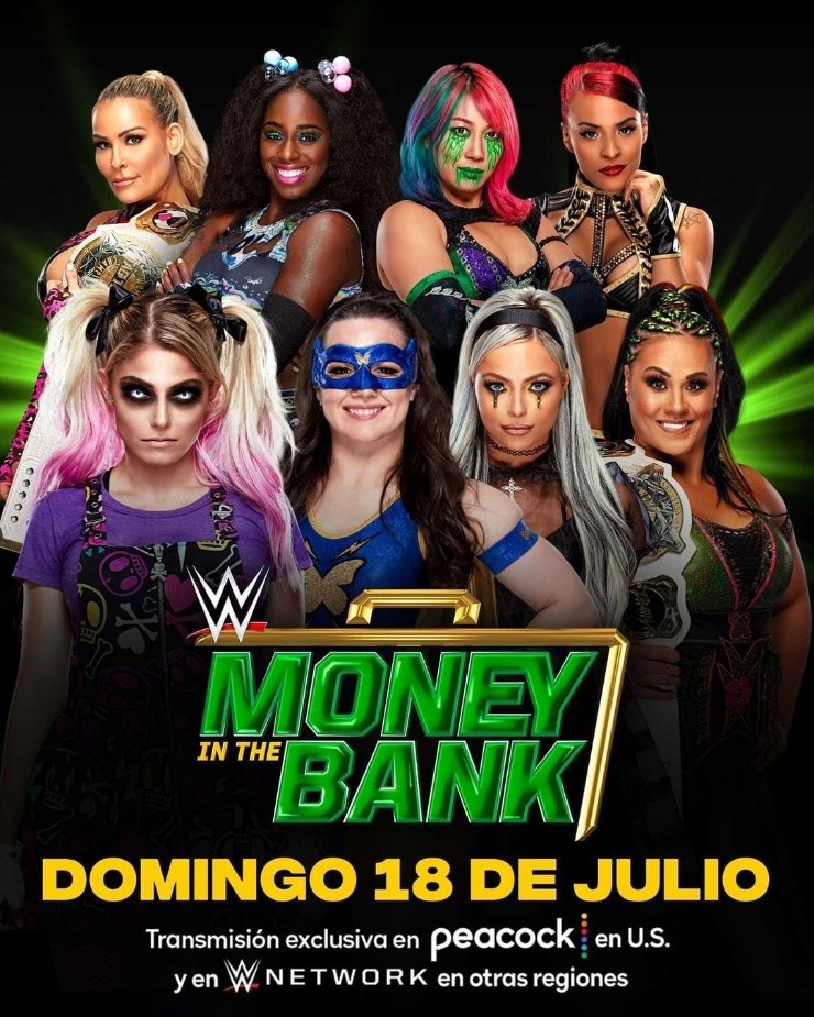 Este domingo se realizará nuevamente una “Money in the Bank ladder match” por un contrato por el título femenino. (WWE)