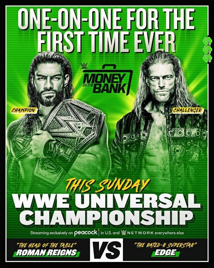 Roman Reigns y Edge animarán el evento central de Money In The Bank. (Foto: WWE)