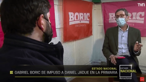 La entrevista con Gabriel Boric en la que Matías del Río cometió el error.