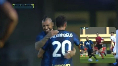 Arturo Vidal jugó cerca de media hora en el amistoso del Inter
