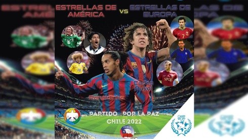 El Partido por la Paz 2022 se jugará en Chile con Ronaldinho.