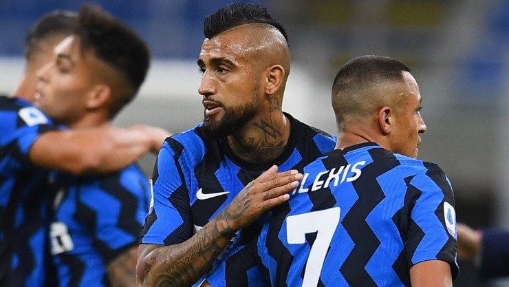 Los chilenos Arturo Vidal y Alexis Sánchez en Inter