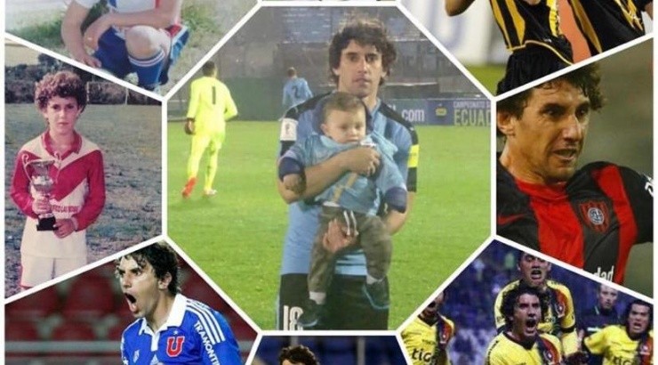 Mathías Corujo se despidió del fútbol subiendo una imagen con todas sus camisetas (Instagram)