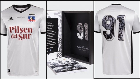 La camiseta de Adidas especial viene con un libro del Colo Colo 91'.