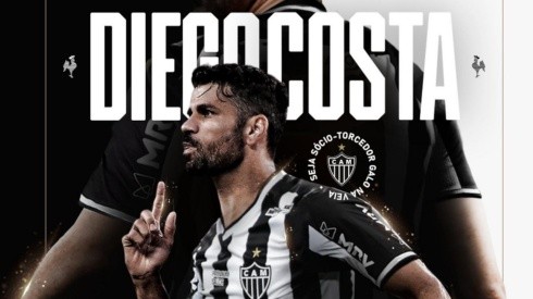 Diego Costa anunciado oficialmente como refuerzo del Atlético Mineiro.