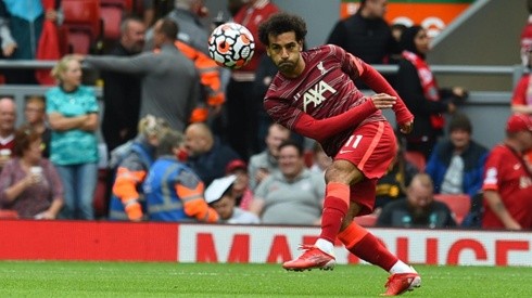 El egipcio aportó con un golazo en el debut triunfal del Liverpool en esta temporada.