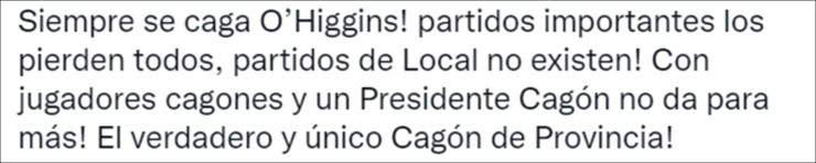 O’Higgins no tuvo una jornada feliz ante Colo Colo y los hinchas estallaron de indignación
