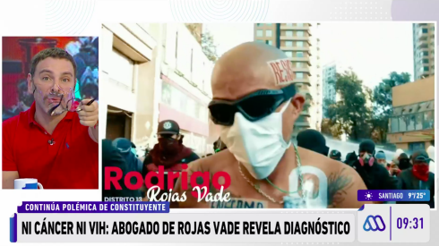 José Antonio Neme en el momento de su indignación por Rodrigo Rojas Vade.
