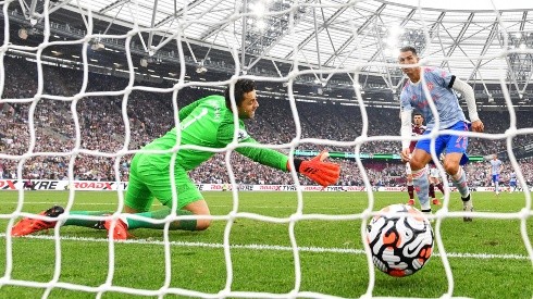 Cristiano Ronaldo y su gol ante West Ham: cuatro tantos en tres partidos con Manchester United.