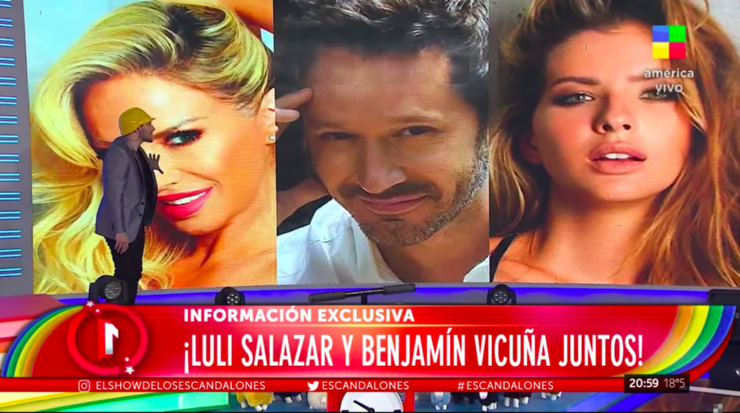 El show de los encandalones abordando el supuesto romance de Benjamín Vicuña y Luciana Salazar.