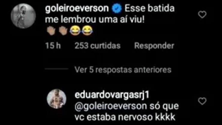 Everson y Eduardo Vargas compararon sus lanzamientos penales