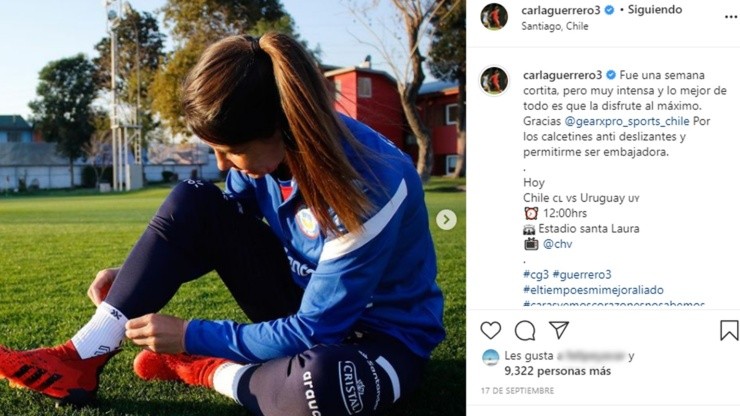 Carla Guerrero vivió una breve tregua durante su paso por la selección chilena a mediados de septiembre