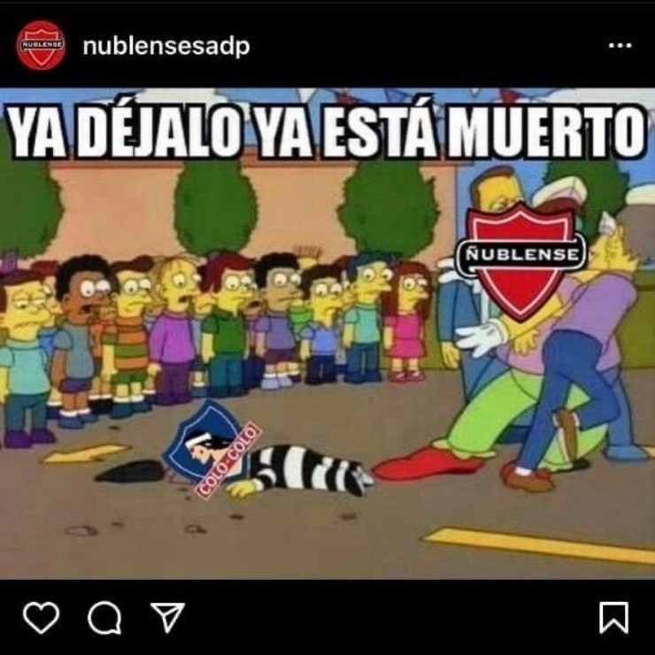El polémico meme que Ñublense publicó después de la victoria sobre Colo Colo