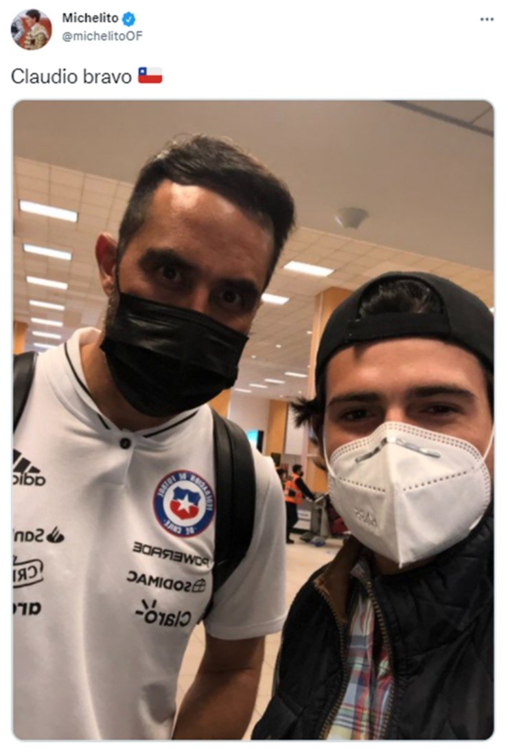 Claudio Bravo y el torero Michelito