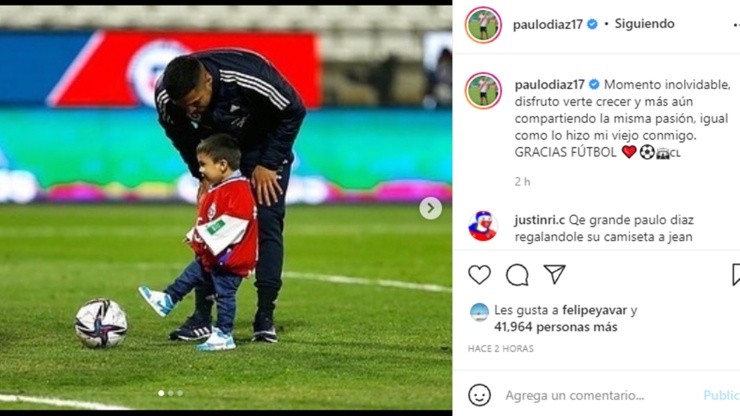 Paulo Díaz mostró su buen ánimo con una publicación en Instagram