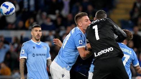Una trifulca se armó sobre en el partido entre Lazio e Inter de Milán.