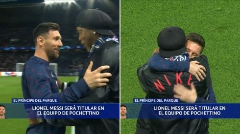 Lionel Messi y Ronaldinho protagonizaron un hermoso momento.