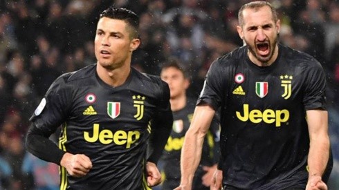Cristiano Ronaldo y Giorgio Chiellini en la Juventus