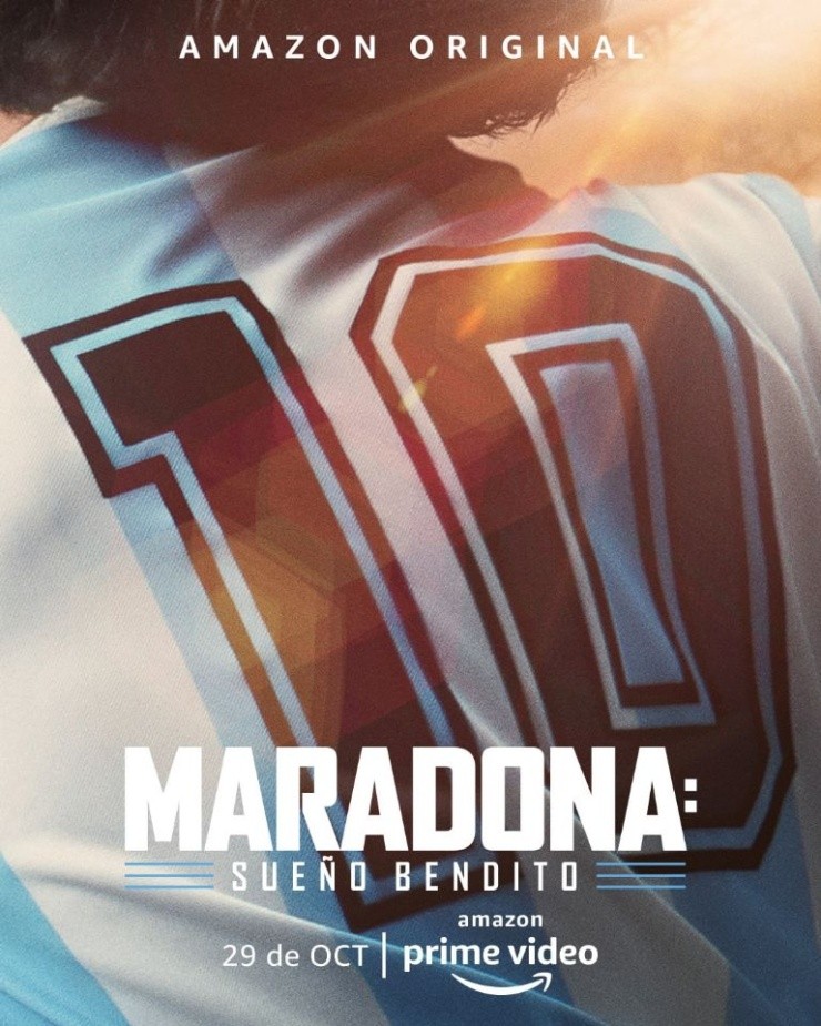 El afiche oficial de &quot;Maradona: Sueño Bendito&quot; ya disponible en Amazon Prime Video.