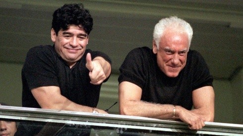 Diego Maradona y Guillermo Coppola.